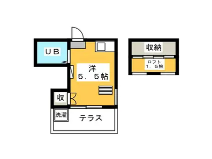 VILLAGE KAORU(ワンルーム/1階)の間取り写真