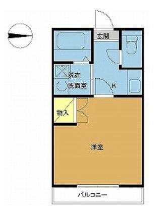 ネクストハイツ赤堀A(1K/1階)の間取り写真