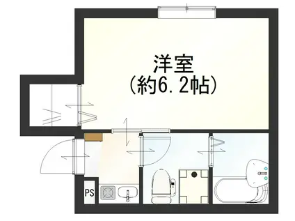 CIEL北千住(1K/2階)の間取り写真