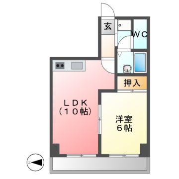 ピアジオ東簗瀬(1LDK/4階)の間取り写真