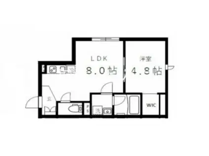 K RESIDENCE(1LDK/3階)の間取り写真