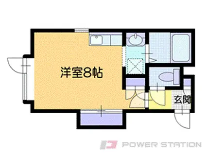 ＪＲ函館本線 小樽駅 徒歩18分 3階建 築33年(ワンルーム/3階)の間取り写真