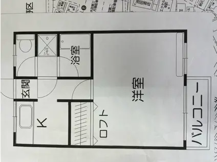 ハイルザーム(1K/1階)の間取り写真