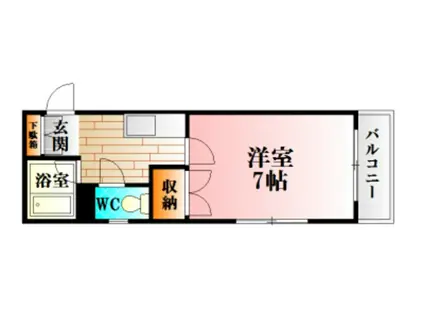 第二高松ビル(1K/3階)の間取り写真