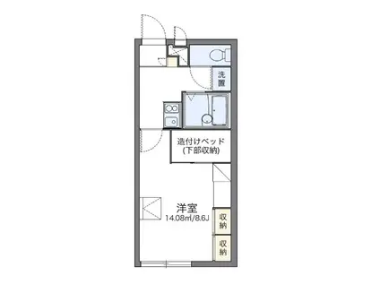 レオパレス大町(1K/1階)の間取り写真