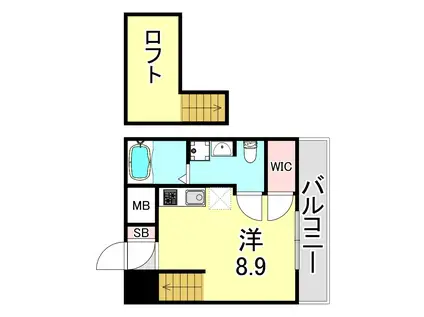 S-FORT神戸小河通(ワンルーム/4階)の間取り写真