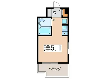 ユーコート洋光台(ワンルーム/3階)の間取り写真