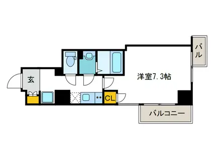 エスカーサ大阪ウエスト九条駅前(1K/10階)の間取り写真