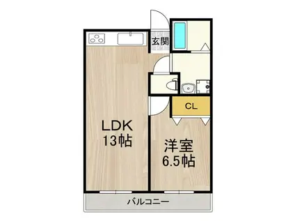 JMRレジデンス新大阪 (1LDK/8階)の間取り写真