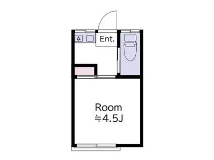 コーポマラドーナII(1K/2階)の間取り写真