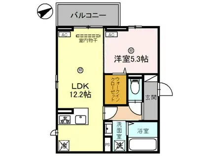 LA・FELICE(1LDK/2階)の間取り写真