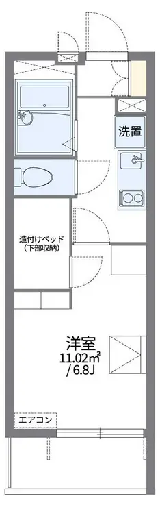 レオパレスシャルマンII 2階階 間取り