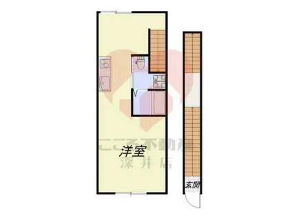 BR MAISON堺石津(ワンルーム/3階)の間取り写真