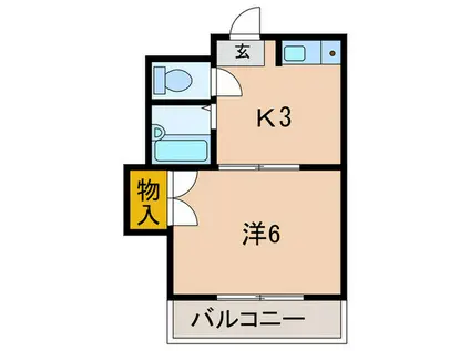 大平マンション(1K/4階)の間取り写真