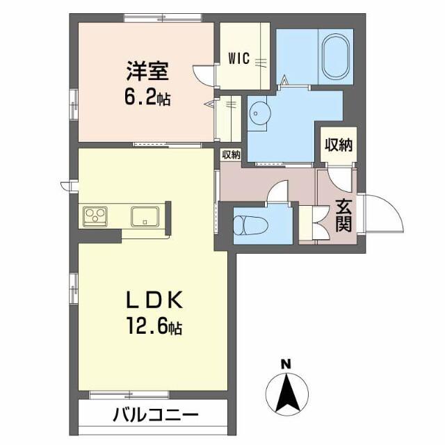 シャーメゾンNANRYU(1LDK/3階)の間取り写真