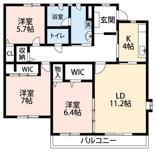 マストプラスI(3LDK/1階)の間取り写真