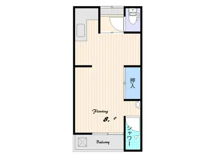 中田ビル(ワンルーム/4階)の間取り写真