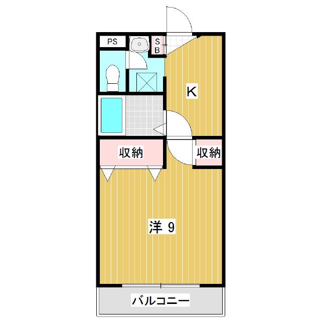 メゾンヴァンドール(1K/3階)の間取り写真