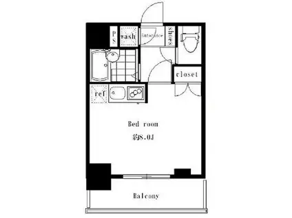 シンシア牛込(ワンルーム/5階)の間取り写真