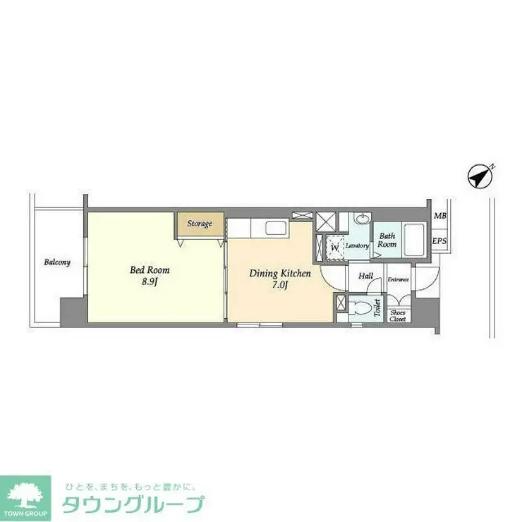 コーポレート稲毛海岸 4階階 間取り
