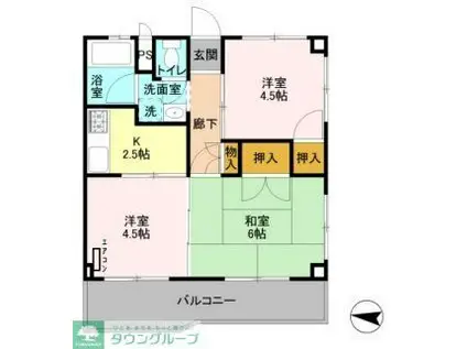 農住メゾン霞(3K/1階)の間取り写真