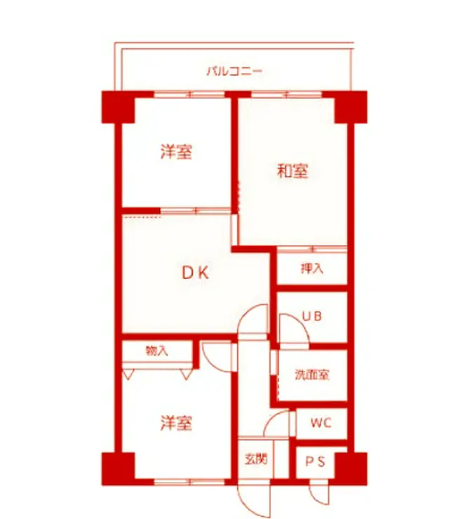 大倉山エステハイム第6 3階階 間取り