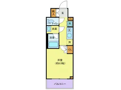 オープンブルーム川口並木(1K/10階)の間取り写真