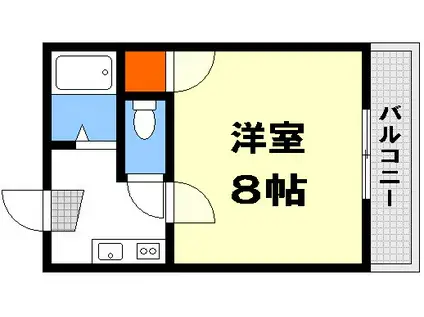 パーク朝日(1K/7階)の間取り写真