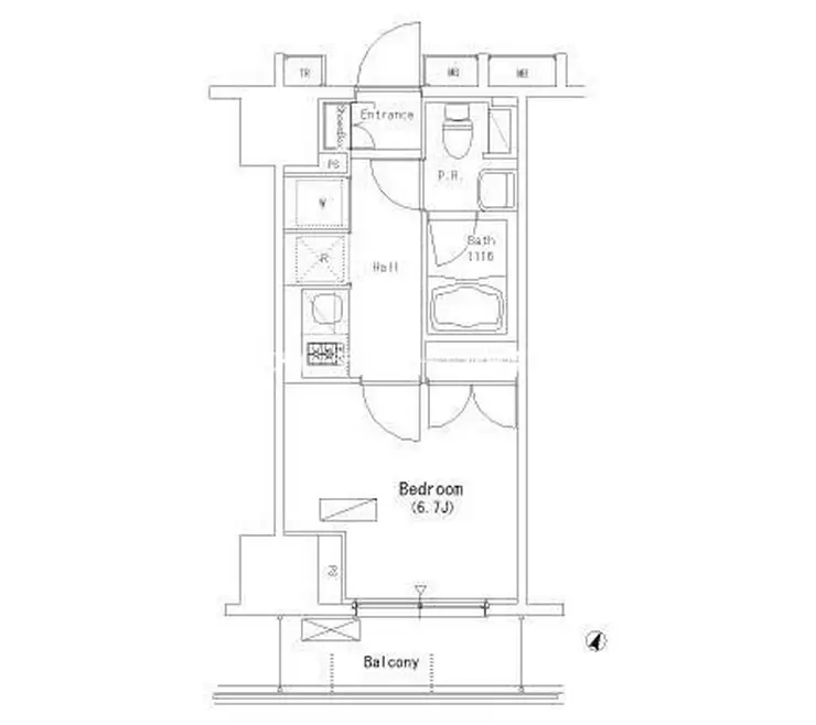 パークアクシス押上 8階階 間取り