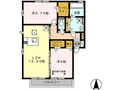 GEORGIAN HOUSE(2LDK/1階)の間取り写真