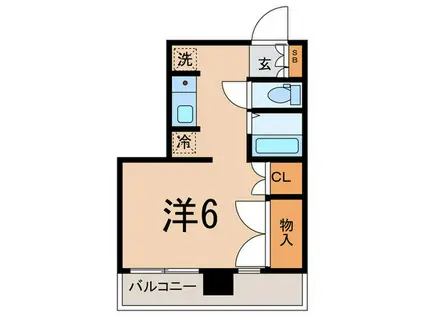 ウィステリアハイツ(ワンルーム/2階)の間取り写真