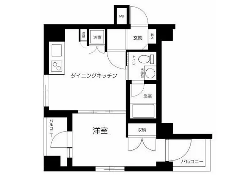 エスコートノヴェル用賀 3階階 間取り