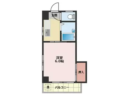 YSマンション(1K/1階)の間取り写真