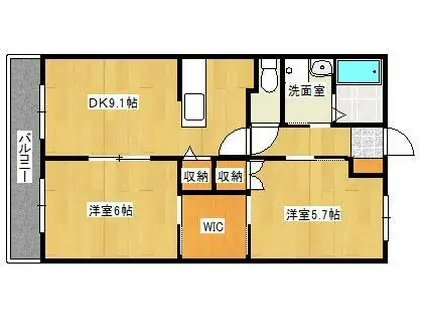 T-STYLE向敷地 南(2LDK/1階)の間取り写真