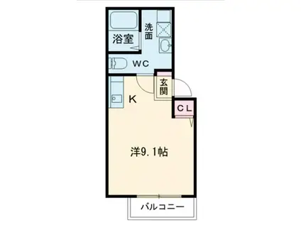 レピュア成増レジデンス(ワンルーム/2階)の間取り写真