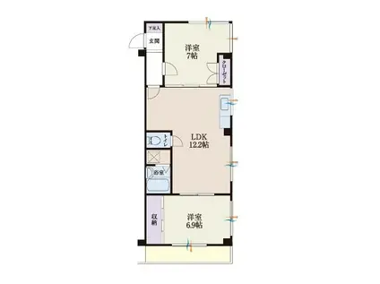 BCASAせんげん台RE-BORN(2LDK/1階)の間取り写真