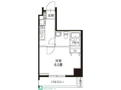 LUNIQ錦糸町(1K/5階)の間取り写真