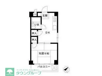 MARSA五香(1DK/2階)の間取り写真