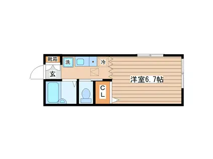 グランドステージ(1K/1階)の間取り写真