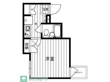 ベルトピア松戸第7(1K/5階)の間取り写真