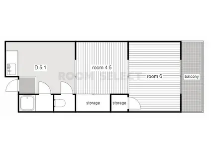 吉田ハイツ(2DK/2階)の間取り写真