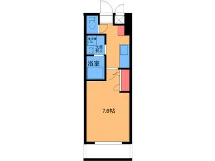 ロベリアコート城南(1K/2階)の間取り写真