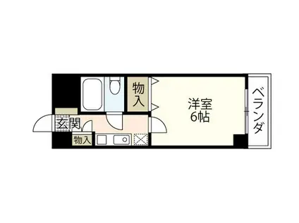 アクシス比治山(1K/2階)の間取り写真