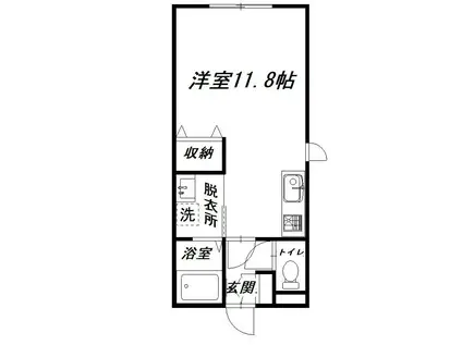 アイビー医大前II(ワンルーム/2階)の間取り写真