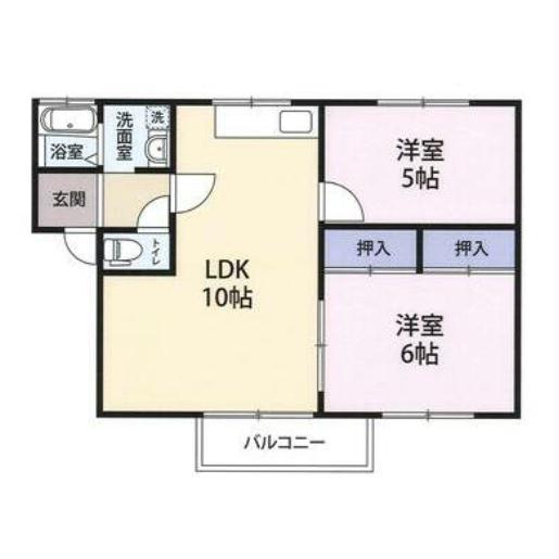メールメゾン(2LDK/1階)の間取り写真