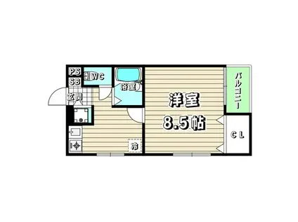 アビニヨン千種(1K/4階)の間取り写真