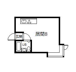 ブールヴァール2(ワンルーム/2階)の間取り写真