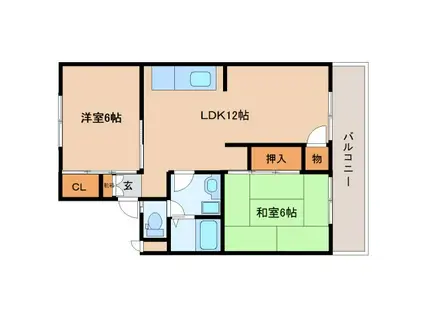ハイツMIII(2LDK/2階)の間取り写真