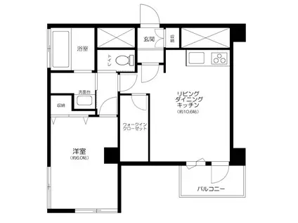 トーア高輪ガーデン(1LDK/2階)の間取り写真