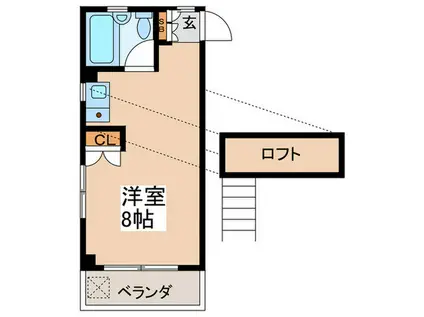 柏本ホームズ(ワンルーム/2階)の間取り写真
